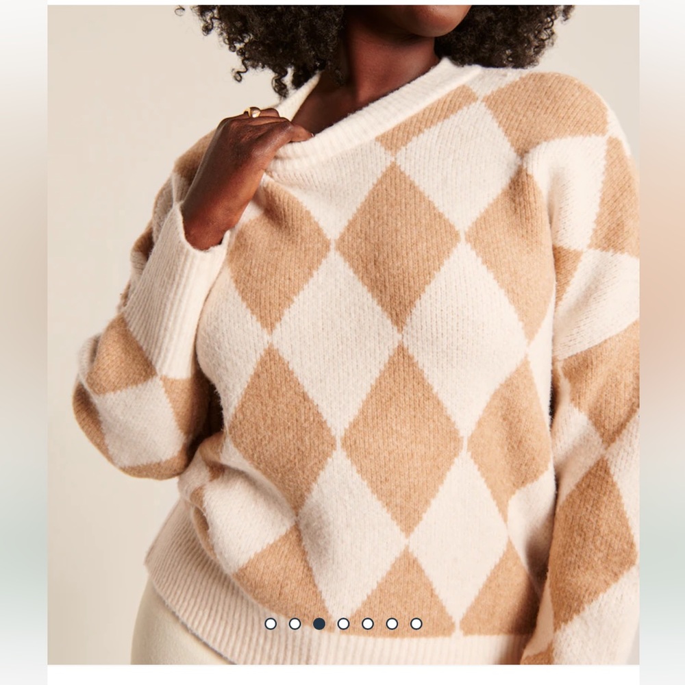Abercrombie argyle pattern sweater